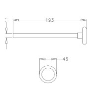 Roulette Nylon diamètre 46 mm longueur 193 mm