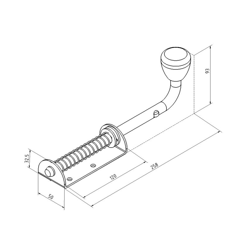 schéma d'un verrou Latéral pour Porte de garage sectionnelle f304