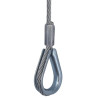 Cosse coeur de câble acier 3 mm avec cosse coeur et manchon serti pour porte de garage Novoferm F035 Cosse coeur de câble acier 3 mm avec cosse coeur et manchon serti pour porte de garage Novoferm F035
