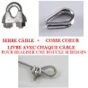 Avertissement câble acier 3 mm avec cosse coeur et manchon serti pour porte de garage Novoferm F035 Avertissement câble acier 3 mm avec cosse coeur et manchon serti pour porte de garage Novoferm F035