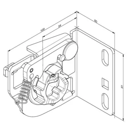 Schéma d'un parachute pour ressort à enroulement gauche pour porte de garage f471 Schéma d'un parachute pour ressort à enroulement gauche pour porte de garage f471