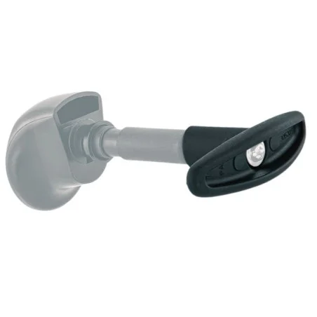 Vue arrière d'une poignée intérieure en T avec pièce d'écartement pour porte de garage hormann 3053830 Vue arrière d'une poignée intérieure en T avec pièce d'écartement pour porte de garage hormann 3053830