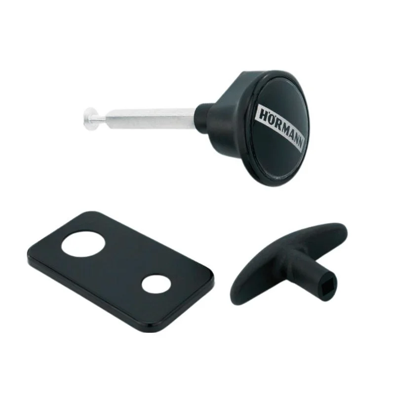 Poignée complète avec cylindre profilé et fixations pour portes de garage Hörmann 4015151 Poignée complète avec cylindre profilé et fixations pour portes de garage Hörmann 4015151