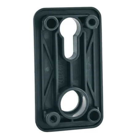 dos d'une garniture à poignée extérieure noire TS42mm avec cylindre profilé pour porte de garage sectionnelles Hormann 3041024 dos d'une garniture à poignée extérieure noire TS42mm avec cylindre profilé pour porte de garage sectionnelles Hormann 3041024