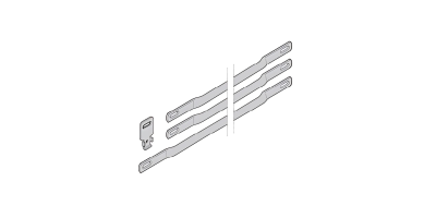 Tringles Hörmann pour portes de garage basculantes avec portillon