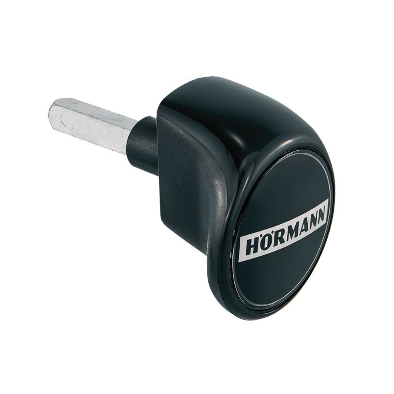 vue seule d'une poignée noire porte garage basculante hormann 1024001