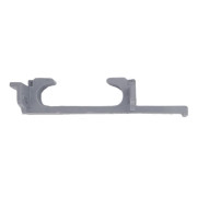 Vue du dessus d'un support de Courbe Gauche pour porte de garage coulissante Normstahl N001635-00-00