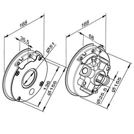 Mandrin ressort porte garage diamètre 152mm axe 31.75mm