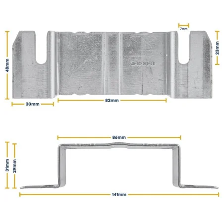 Patte de Fixation pour un Rail de Motorisation de porte de garage Hörmann 438197 Patte de Fixation pour un Rail de Motorisation de porte de garage Hörmann 438197