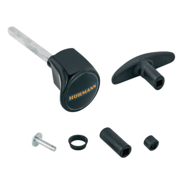 Ensemble d'une poignée de porte Hörmann pour portes sectionnelles de 1986 à 1992 3024970