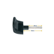 mesure d'une poignée noire porte garage basculante hormann 1024001