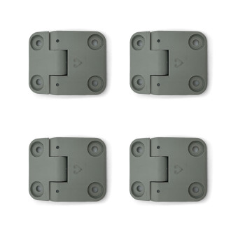 KIT CHARNIERES INTERMEDIAIRES PVC pour portes de garages Novoside Novoferm NFF42316