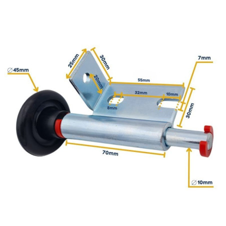 Support de roulettes pour porte de garage basculantes Novoferm NFF41699 Support de roulettes pour porte de garage basculantes Novoferm NFF41699
