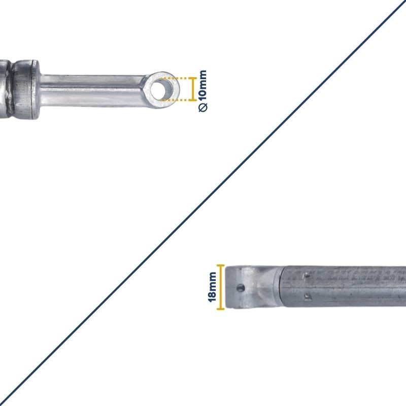 Vérin à ressort pour une portes de garage basculantes G97 Hörmann