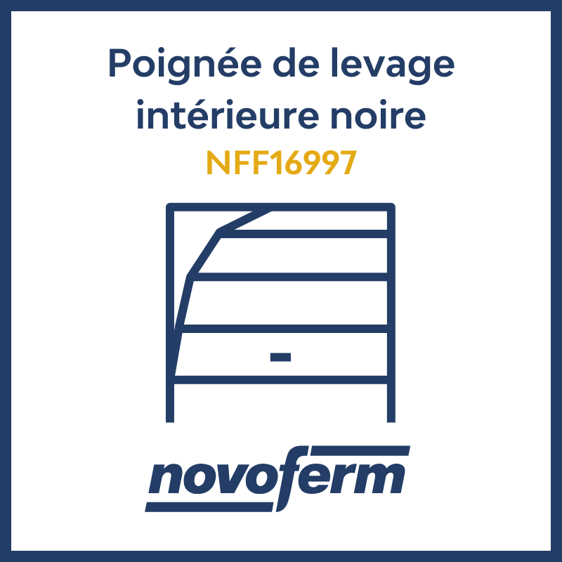 Poignée de levage intérieure noire pour porte de garage sectionnelle Novoferm NFF16997