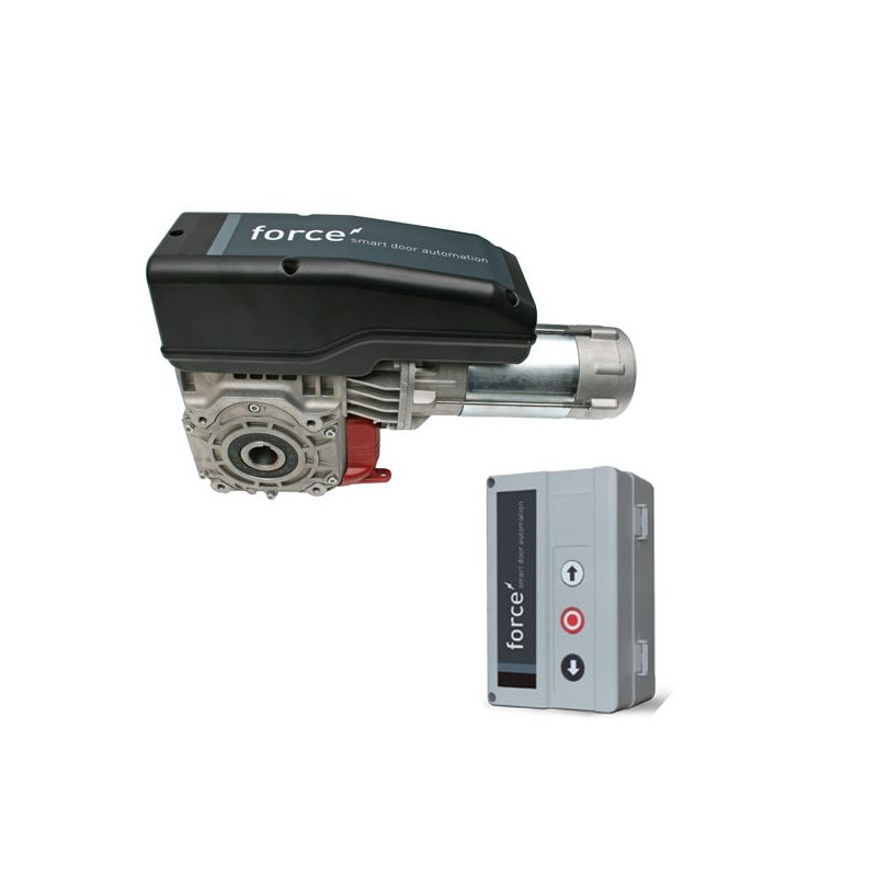 Motorisation 230V sur arbre de porte  de garage industrielle