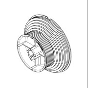 Paire de tambours cylindro-coniques pour porte industrielle