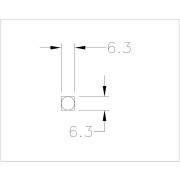 Clavette Acier galvanisé carrée 1/4"x1/4" pour arbre massif de porte sectionnelle