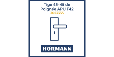 Tige carrée 45-45 de poignée de porte de service APU F42 Hörmann