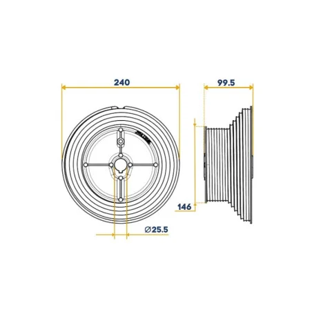 Tambours diamètre interne 25,5mm de porte de garage industrielle F2474-A Tambours diamètre interne 25,5mm de porte de garage industrielle F2474-A