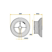 Tambours diamètre interne 25,5mm de porte de garage industrielle F2474-A