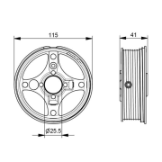Paire de tambours cylindriques de porte hauteur 2440mm max.