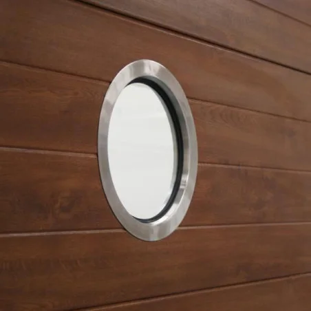 Hublot rond en acier pour porte de garage sectionnelle