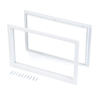 Hublot rectangulaire blanc pour porte de garage épaisseur 38-40mm