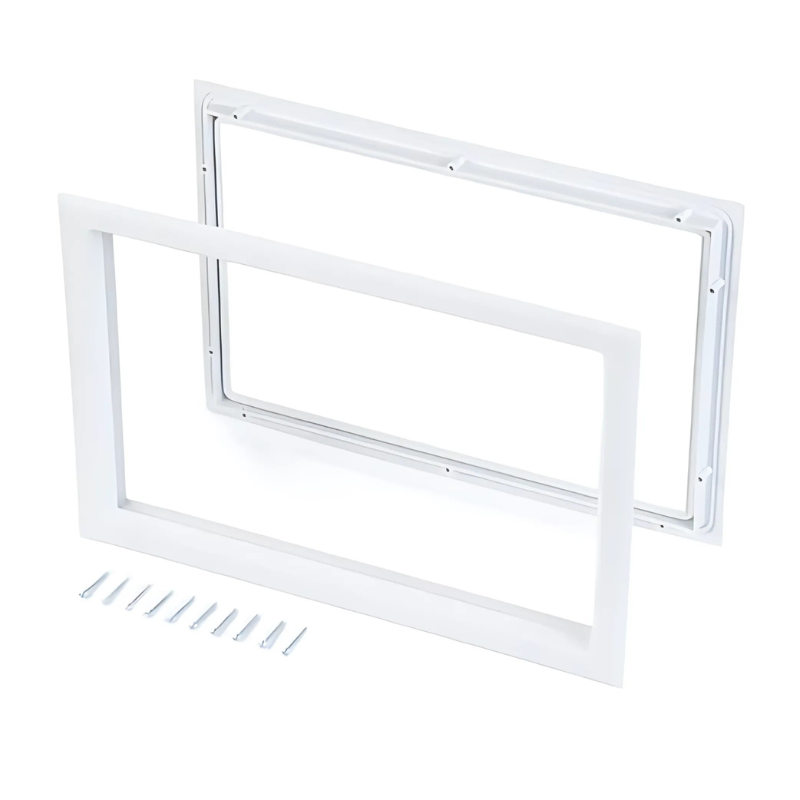 Hublot rectangulaire blanc pour porte de garage épaisseur 38-40mm