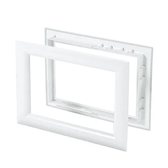 Hublot rectangulaire blanc vitrage transparent porte de garage épaisseur 35-45mm