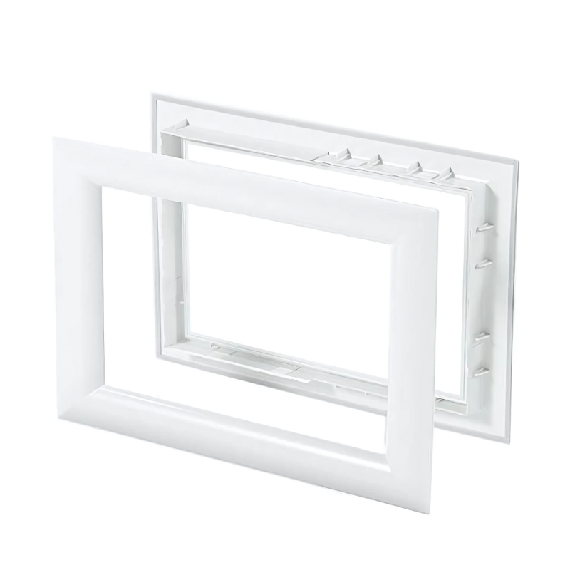Hublot rectangulaire blanc vitrage transparent porte de garage épaisseur 35-45mm Hublot rectangulaire blanc vitrage transparent porte de garage épaisseur 35-45mm