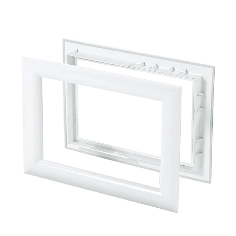 Hublot rectangulaire blanc vitrage transparent porte de garage épaisseur 35-45mm Hublot rectangulaire blanc vitrage transparent porte de garage épaisseur 35-45mm
