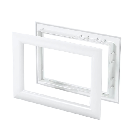 Hublot rectangulaire blanc vitrage transparent porte de garage épaisseur 35-45mm