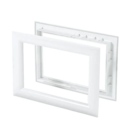 Hublot rectangulaire blanc vitrage transparent porte de garage épaisseur 35-45mm