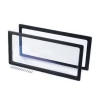 Grand hublot rectangulaire noir pour porte de garage épaisseur 38-40mm Grand hublot rectangulaire noir pour porte de garage épaisseur 38-40mm