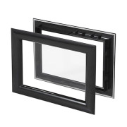 Hublot rectangulaire noir pour porte de garage épaisseur 35-45mm