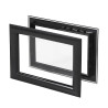 Hublot rectangulaire noir pour porte de garage épaisseur 35-45mm