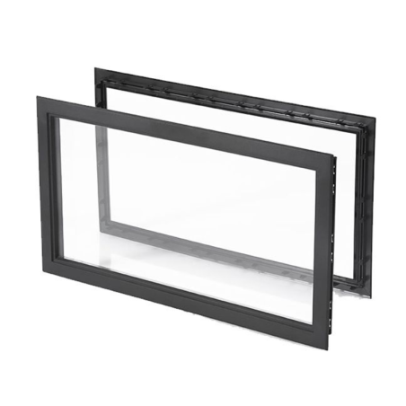 Hublot rectangulaire noir pour porte de garage épaisseur 40-45mm Hublot rectangulaire noir pour porte de garage épaisseur 40-45mm