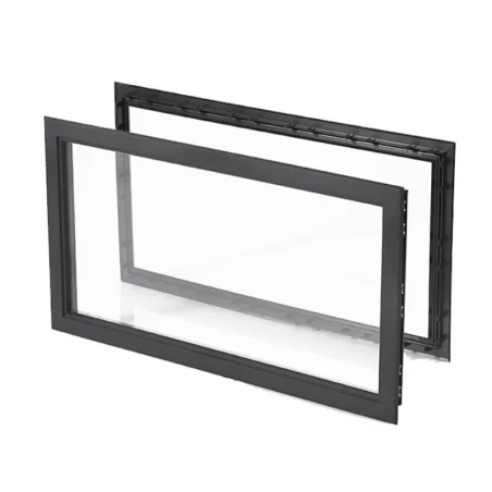 Hublot rectangulaire noir pour porte de garage épaisseur 40-45mm Hublot rectangulaire noir pour porte de garage épaisseur 40-45mm