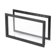 Hublot rectangulaire noir pour porte de garage épaisseur 40-45mm