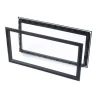 Hublot rectangulaire noir clips pour porte de garage épaisseur 38-40mm Hublot rectangulaire noir clips pour porte de garage épaisseur 38-40mm