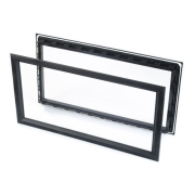 Hublot rectangulaire noir clips pour porte de garage épaisseur 38-40mm