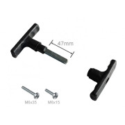 Poignée porte de garage intérieure extérieure carré 47mm
