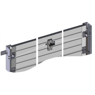 Kit serrure 2 points de porte de garage sectionnelle