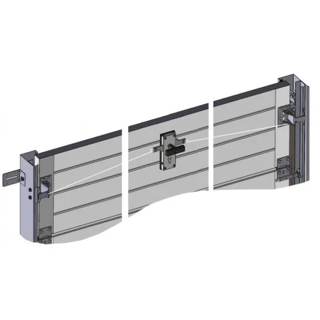 Kit serrure 2 points de porte de garage sectionnelle Kit serrure 2 points de porte de garage sectionnelle