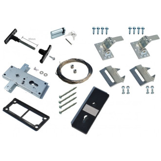 Kit serrure et poignée de porte de garage sectionnelle