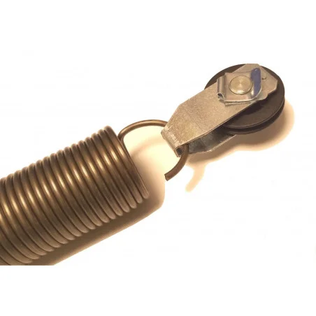 Poulie mobile diamètre 45mm simple gorge avec support pour ressort traction