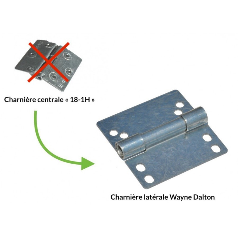 Charnière centrale de remplacement pour porte Wayne Dalton