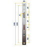 Serrure pour portillon de porte de garage basculante Hörmann 874426 Serrure pour portillon de porte de garage basculante Hörmann 874426