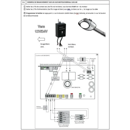 Récepteur Universel pour motorisation de porte de garage avec télécommandes